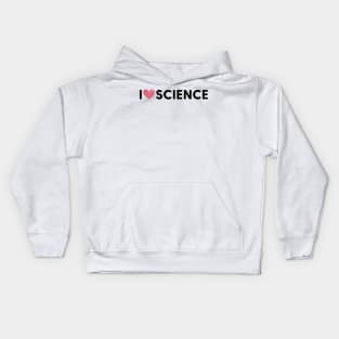 I Love Science Heart Kids Hoodie